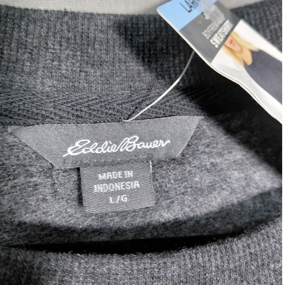 NWT Eddie Bauer Fleece Boyfriend Tunic Fit Sweatershirt Women Size L - Picture 6 of 15